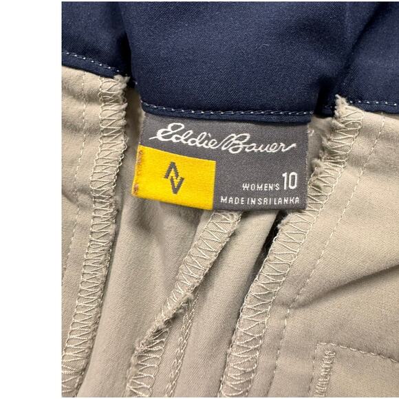 Eddie Bauer Womens Size 10 Beige Tan Khaki Nylon Spandex Pants - Picture 3 of 8